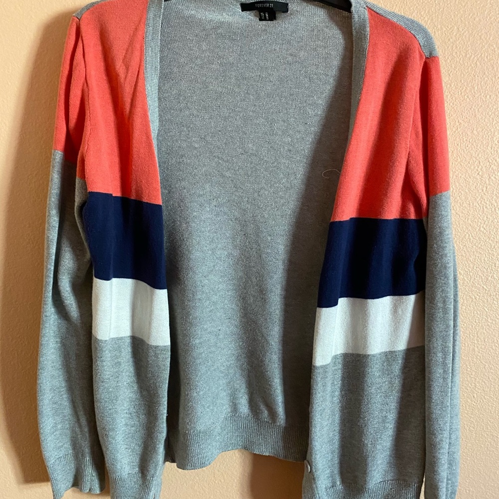 Cute Multi Colored Button Down Cardigan